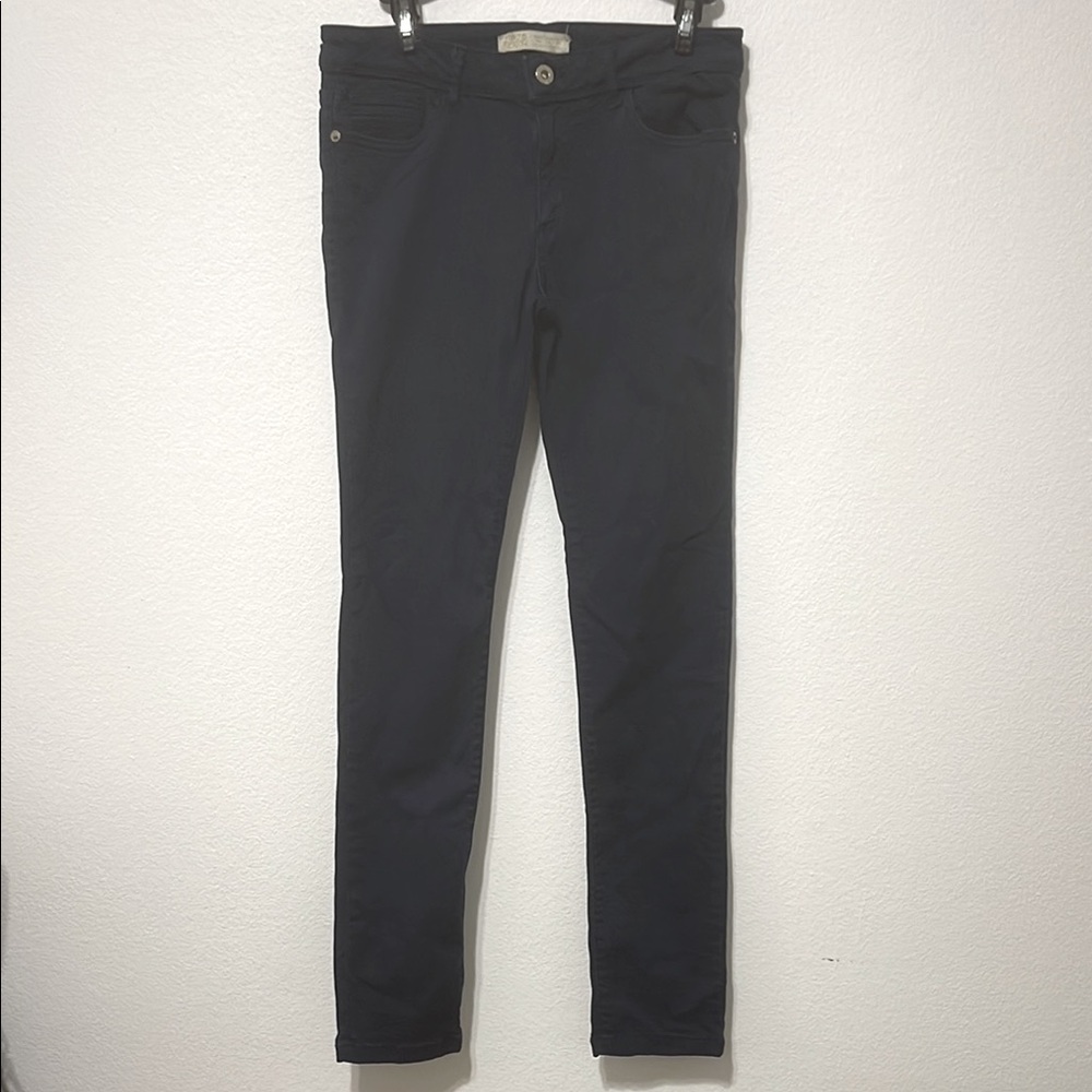 Zara Women's Skinny Jeans - Dark Blue Size 0